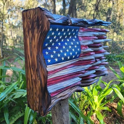 lusailstore - Wooden American Flag