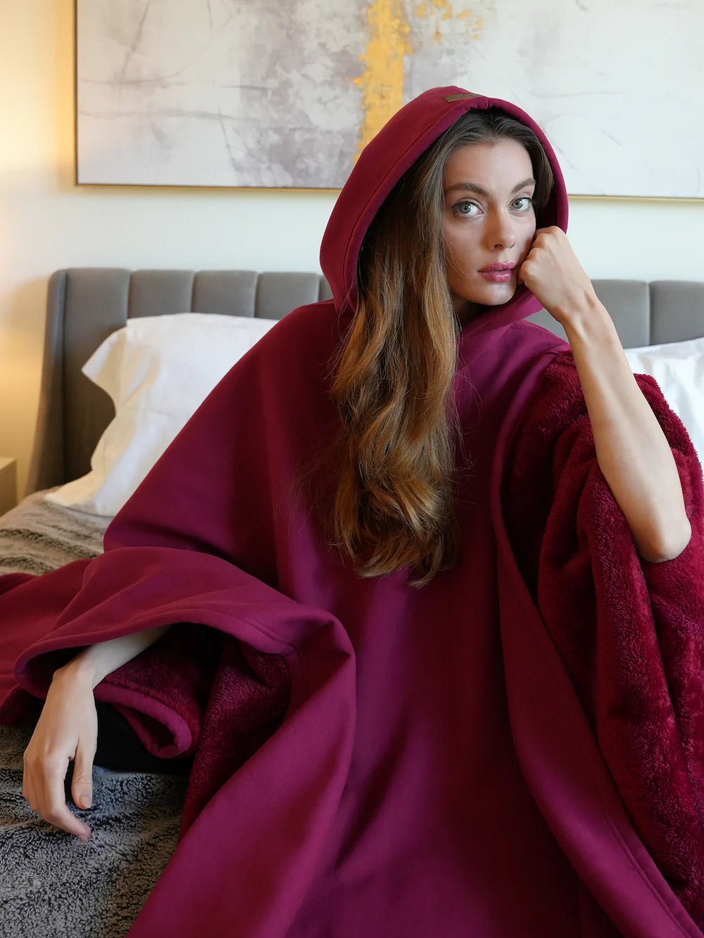 lusailstore - Stylish loose-fitting hooded cape
