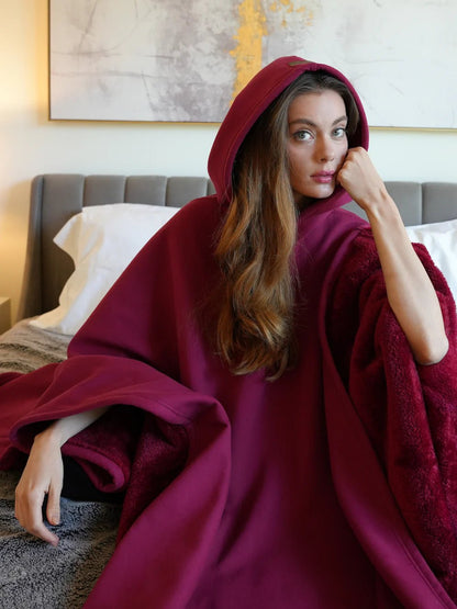 lusailstore - Stylish loose-fitting hooded cape