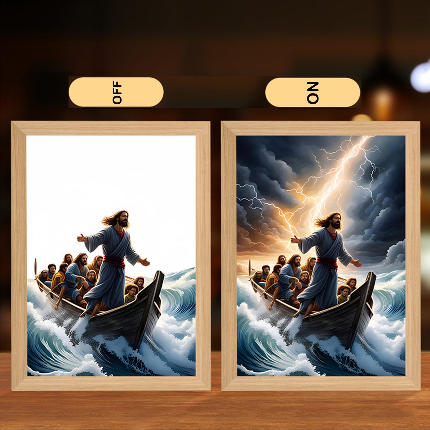 lusailstore - 4D LED Painted Jesus Night Light
