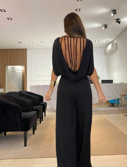 lusailstore - Backless Casual Jumpsui