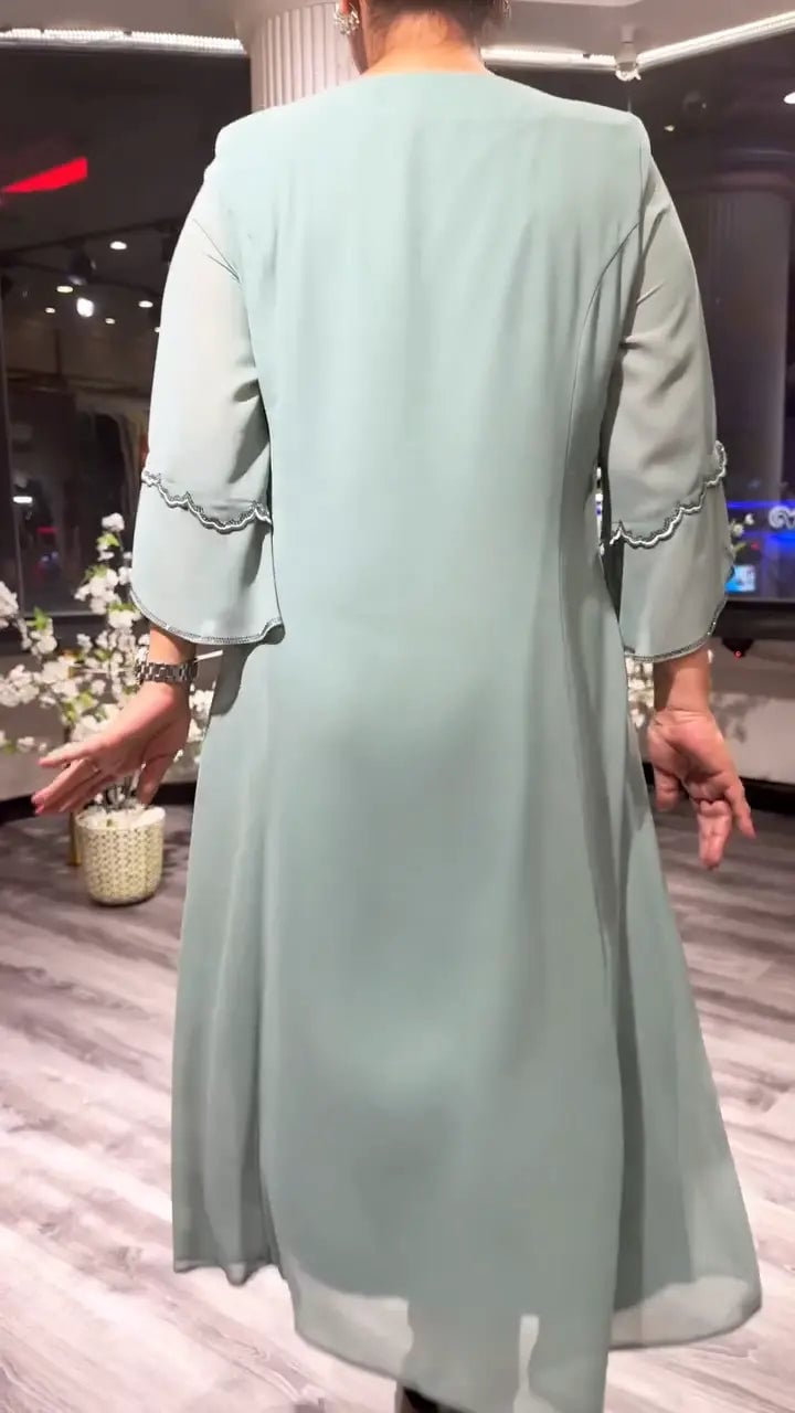 lusailstore - Women's chiffon solid color loose dress