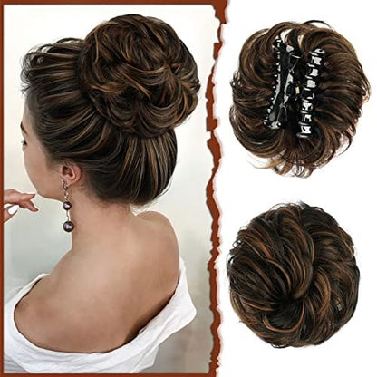 lusailstore-Claw Clip Messy Bun Hair Piece