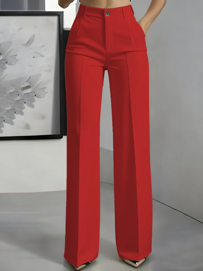 lusailstore -Women's High Waisted Slim Formal Pants