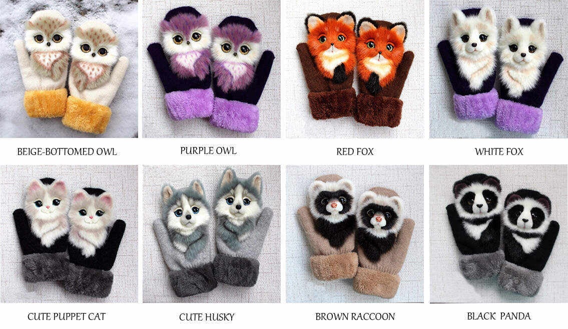 🌲Early Christmas Sale- SAVE 48% OFF - Hand-knitted animal Mittens