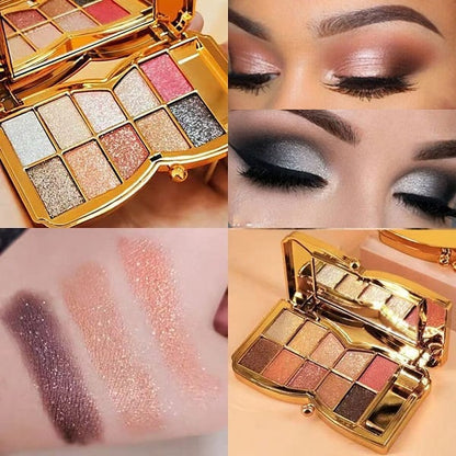 lusailstore - 10 Colors Sparkle Shimmer Eyeshadow Palette
