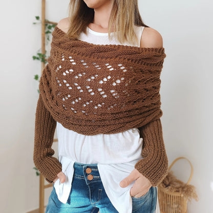 lusailstore - Knitted Wrap Shrugs For Women