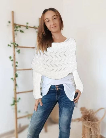 lusailstore - Knitted Wrap Shrugs For Women