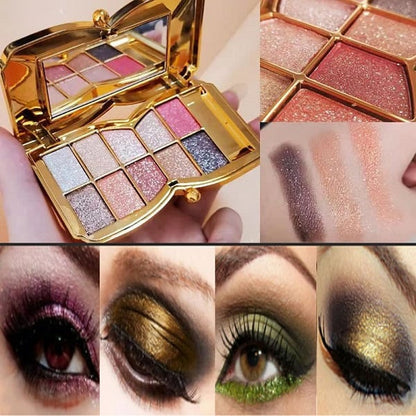 lusailstore - 10 Colors Sparkle Shimmer Eyeshadow Palette