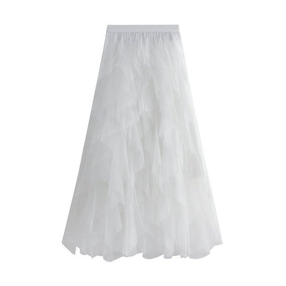 lusailstore- Boho High Waist Ruffles Beach Skirts