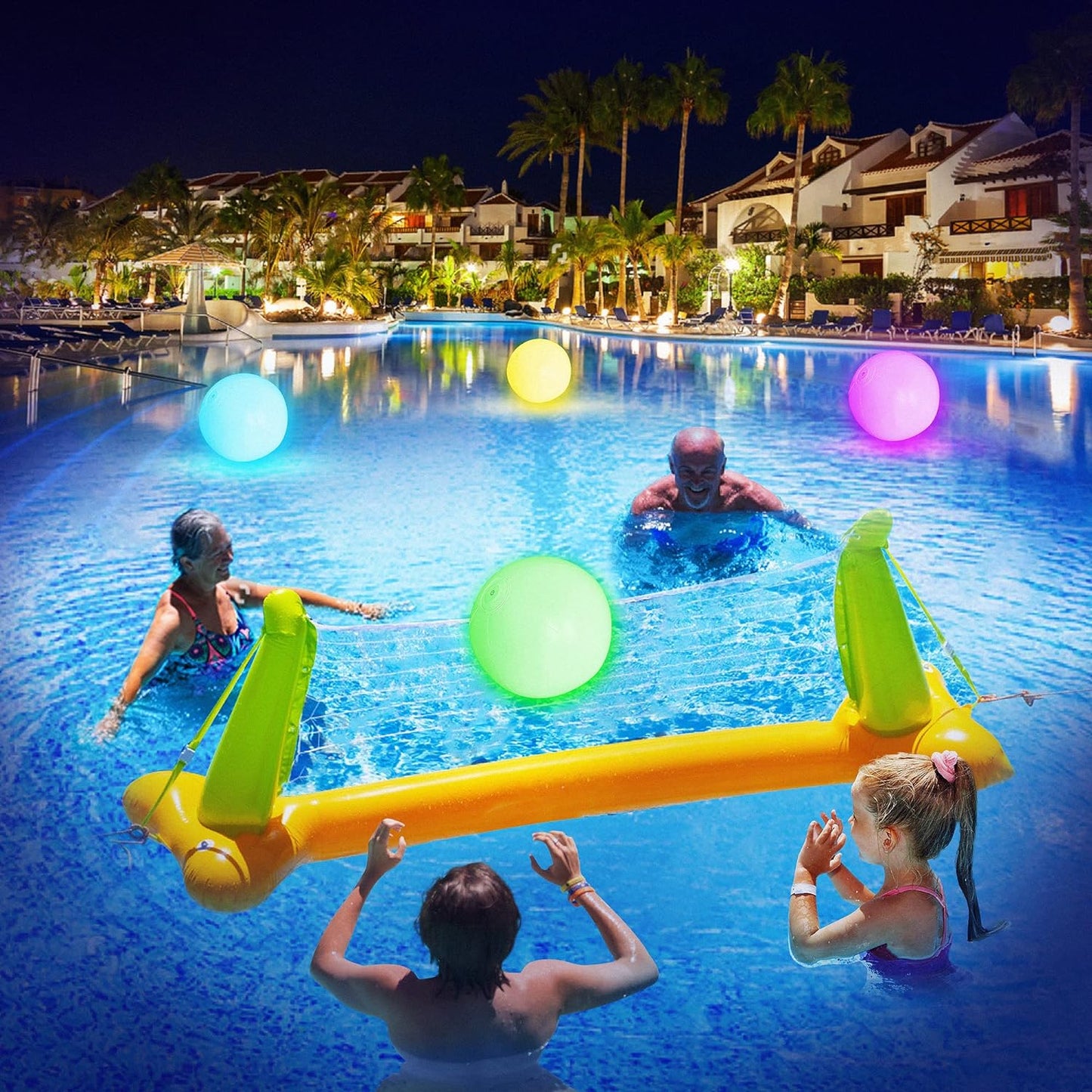 lusailstore - led light 16 colors glowing beach balls