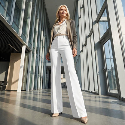 lusailstore -Women's High Waisted Slim Formal Pants