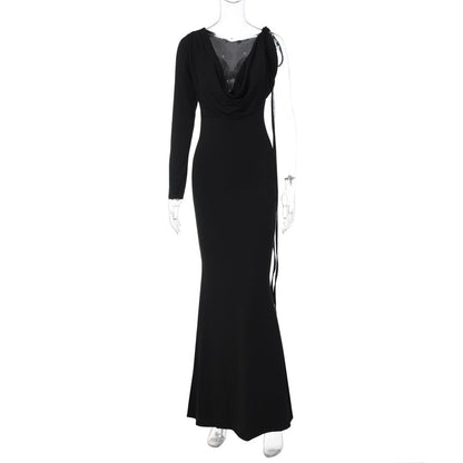 lusailstore - Women's Sexy Backless Maxi Dress Slim Dress