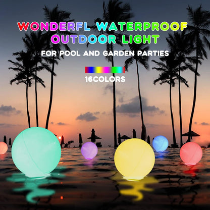 lusailstore - led light 16 colors glowing beach balls