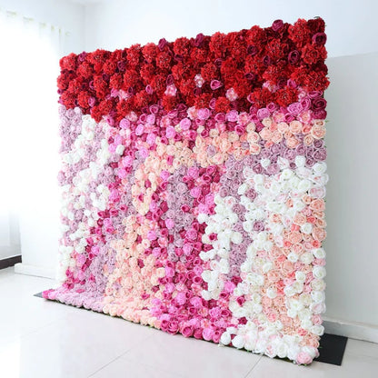 lusailstore - handmade roll-up fabric flower wall