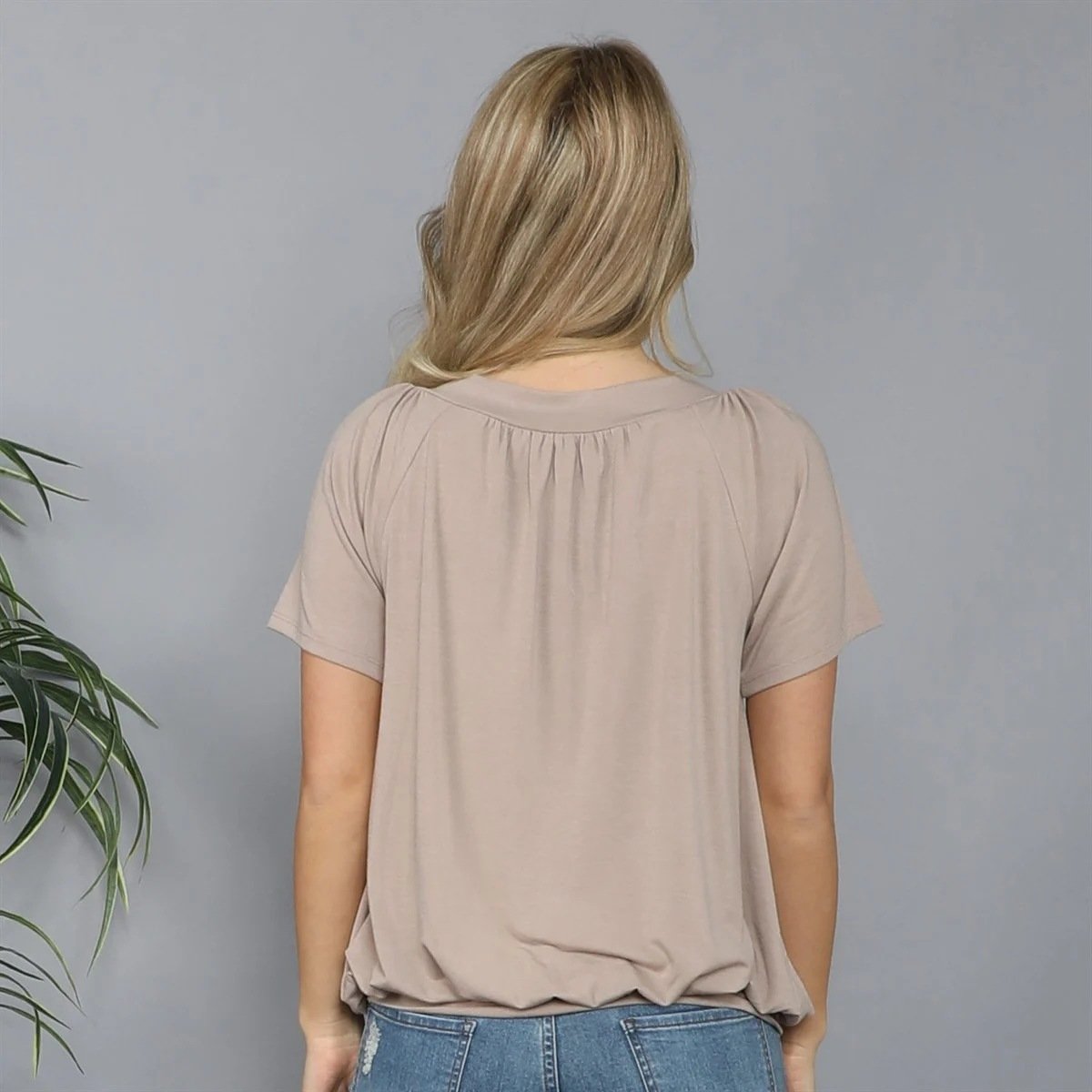 💃Huge Sale 53% OFF🔥Solid Color Pleat Design T-shirt Top