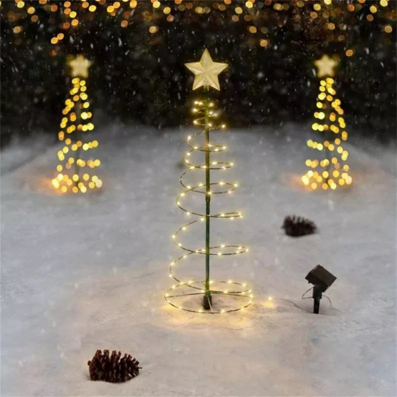 lusailstore - Solar LED Metal Christmas Tree
