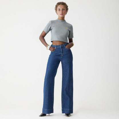 lusailstore - Tall Wide Leg Denim Trouser