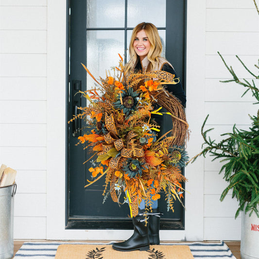 lusailstore- Autumn Grapevine Wreath