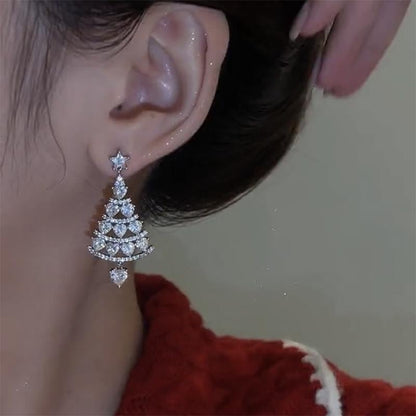 lusailstore - Shiny Christmas Tree Earrings