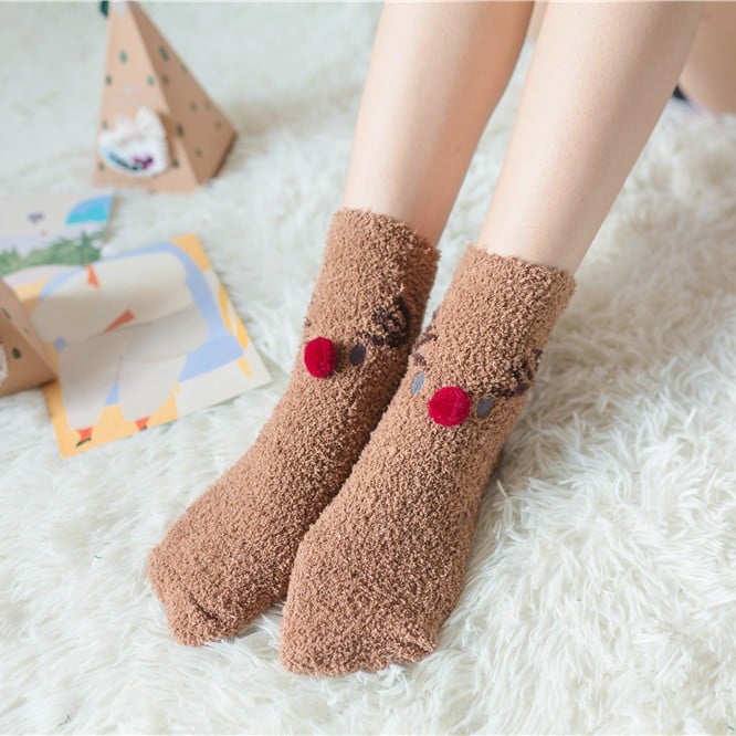 lusailstore - Cute Christmas Style Thick Warm Socks