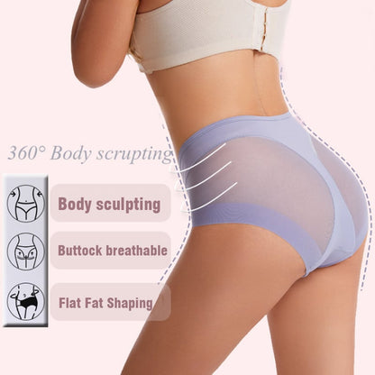 lusailstore - High Waist Ice Silk Seamless Body Shaping Panties