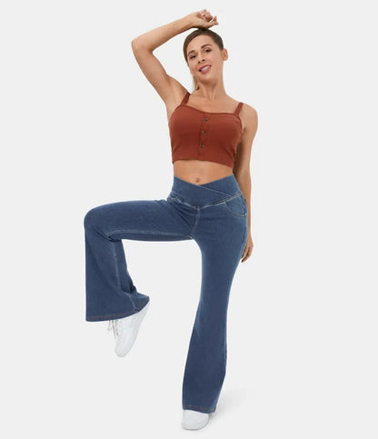 lusailstore - high waist flare jeans