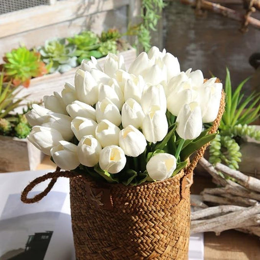 lusailstore- UV resistant realistic artificial tulip flower