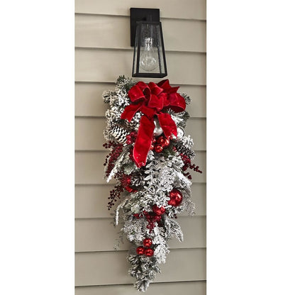 lusailstore - The Cordless Prelit Red And White Holiday Trim