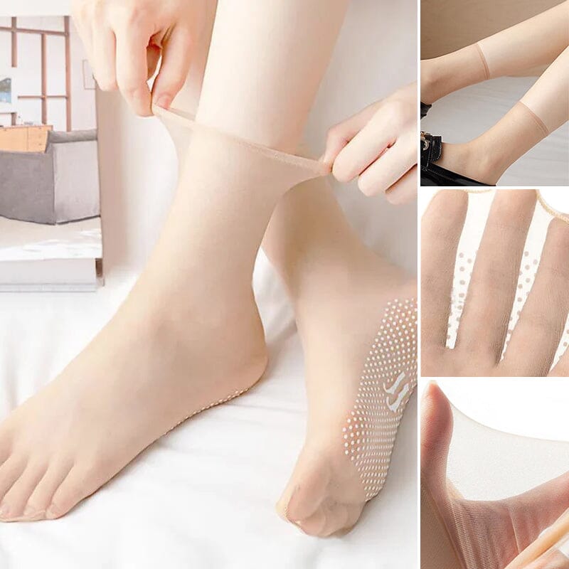 lusailstore - Invisible Slip-resistant Crystal Silk Socks