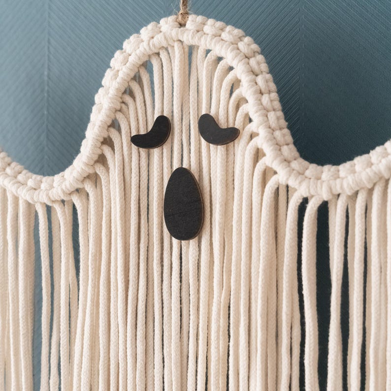 lusailstore - halloween hand-woven white ghost wall hanging kit