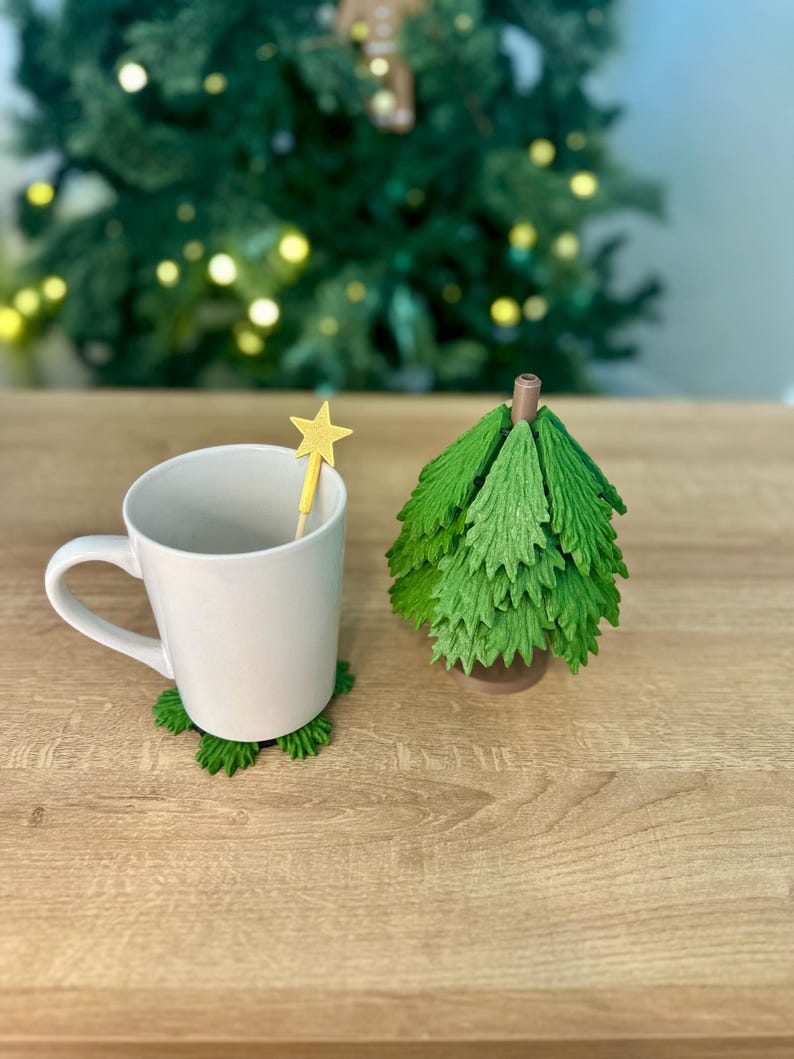 lusailstore - Christmas Tree Coasters