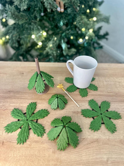 lusailstore - Christmas Tree Coasters