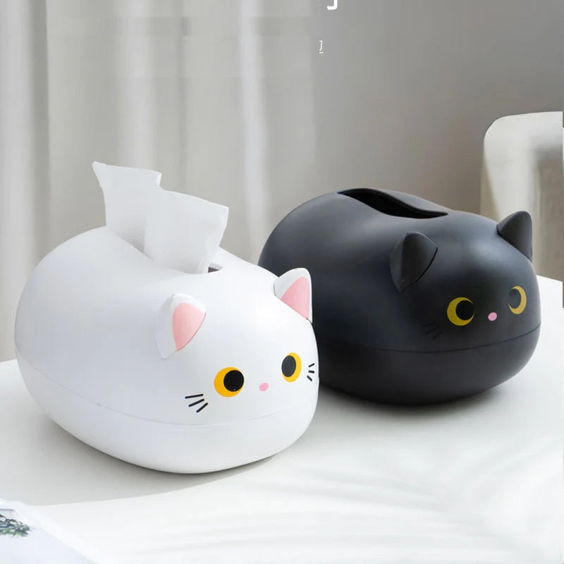 lusailstore - Cute cat-shaped tissue box with toothpick holder