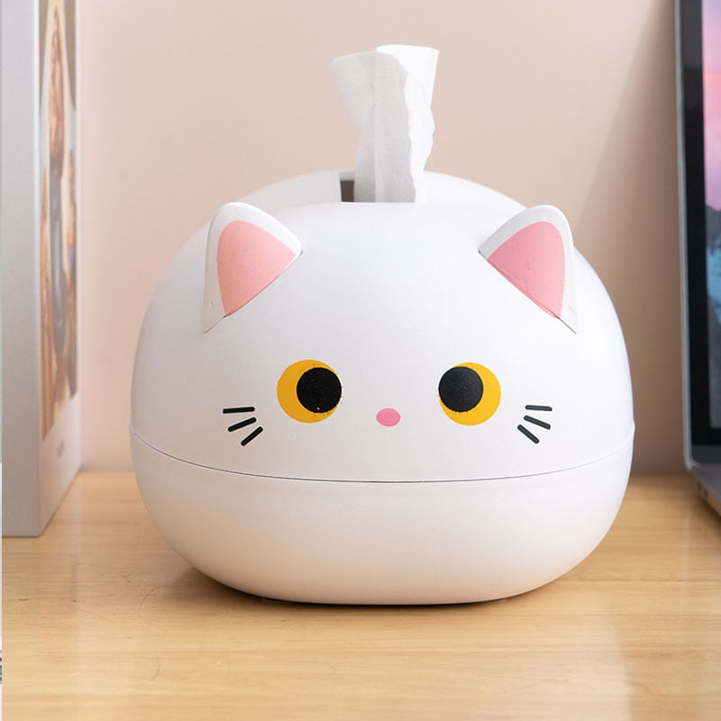 lusailstore - Cute cat-shaped tissue box with toothpick holder