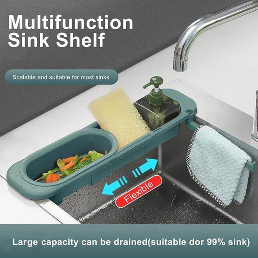 lusailstore - Kitchen Retractable Sink Rack Organizer