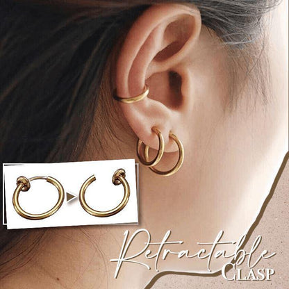 lusailstore - retractable hoop earrings