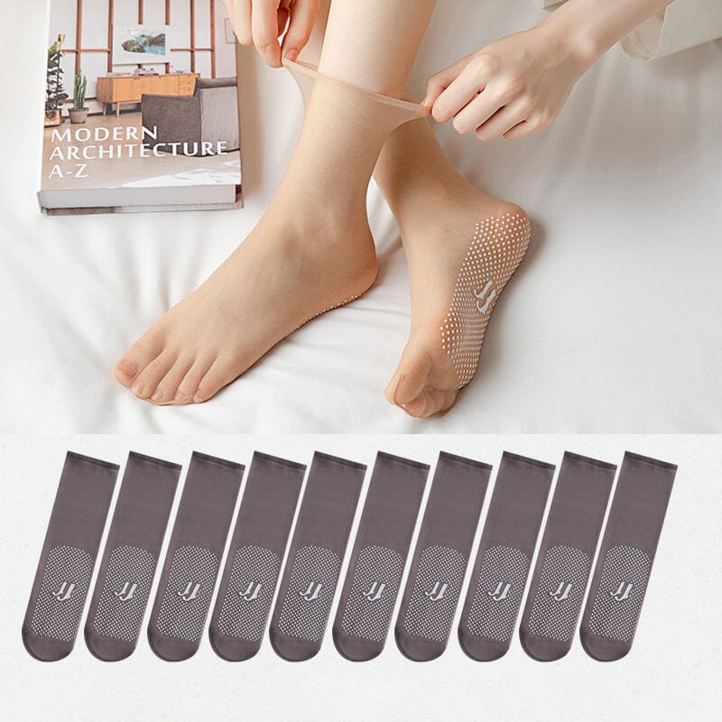 lusailstore - Invisible Slip-resistant Crystal Silk Socks