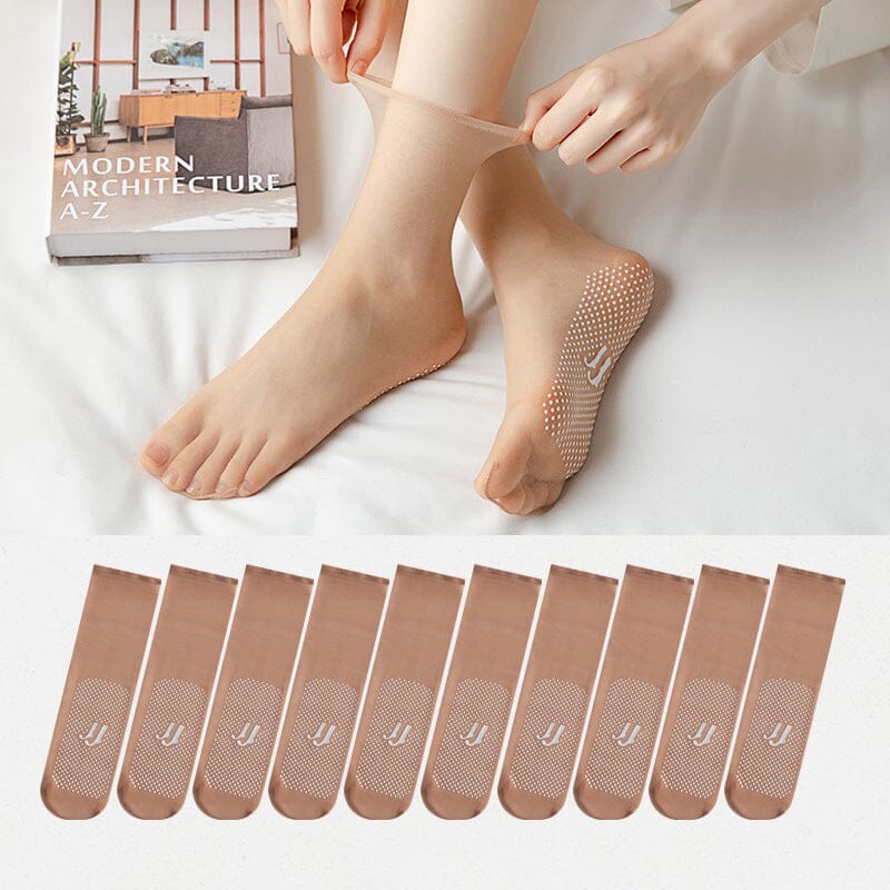 lusailstore - Invisible Slip-resistant Crystal Silk Socks