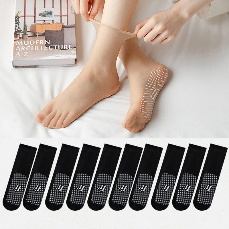 lusailstore - Invisible Slip-resistant Crystal Silk Socks