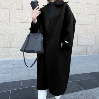 lusailstore-Winter Women's Elegant Fashion Solid Color Long Coat