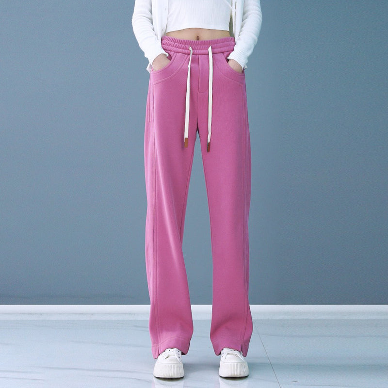 lusailstore-Women's Comfortable High Waist Straight Leg Pants