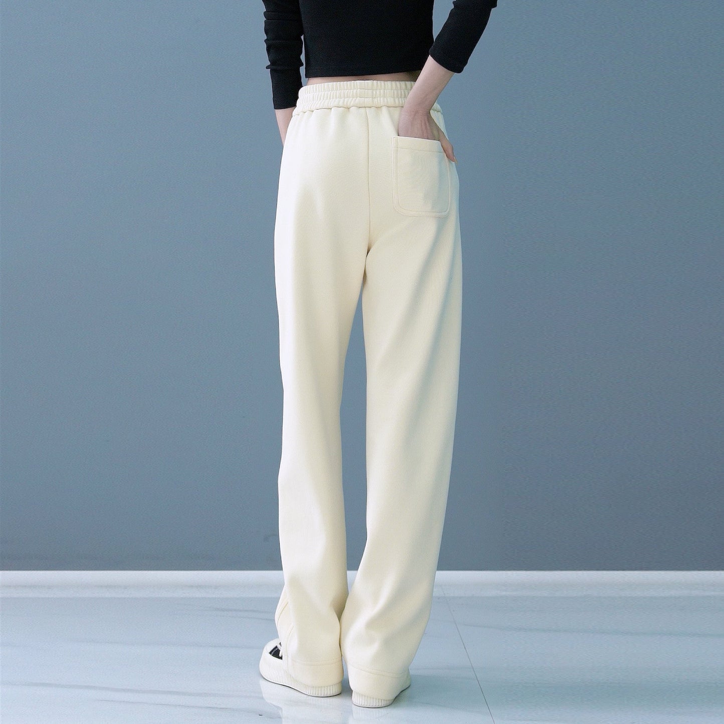 lusailstore-Women's Comfortable High Waist Straight Leg Pants