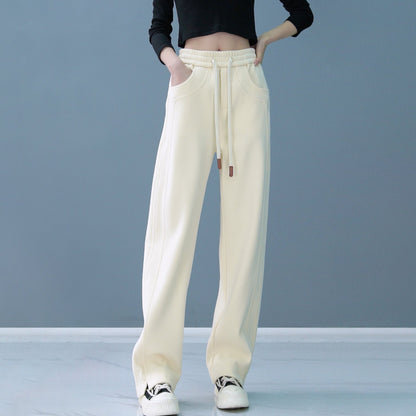 lusailstore-Women's Comfortable High Waist Straight Leg Pants