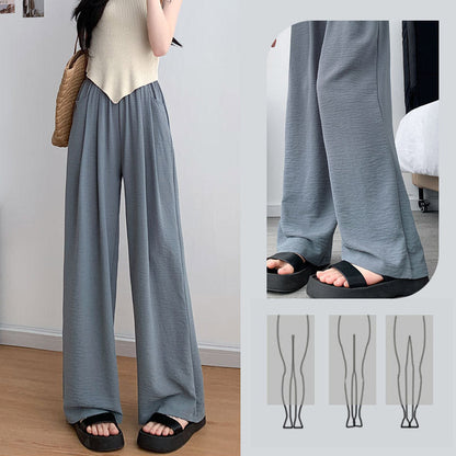 lusailstore-Women's Summer Lightweight Elastic-Waist Wide-Leg Pants