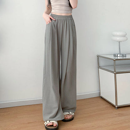 lusailstore-Women's Summer Lightweight Elastic-Waist Wide-Leg Pants