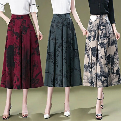 lusailstore - Women’s  Elegant Chiffon Wide Leg Culottes