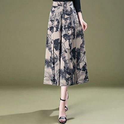 lusailstore - Women’s  Elegant Chiffon Wide Leg Culottes