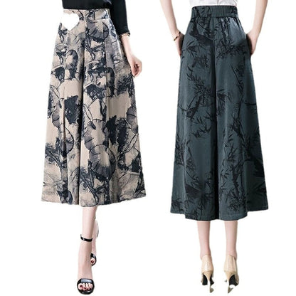 lusailstore - Women’s  Elegant Chiffon Wide Leg Culottes