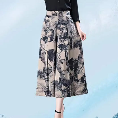 lusailstore - Women’s  Elegant Chiffon Wide Leg Culottes